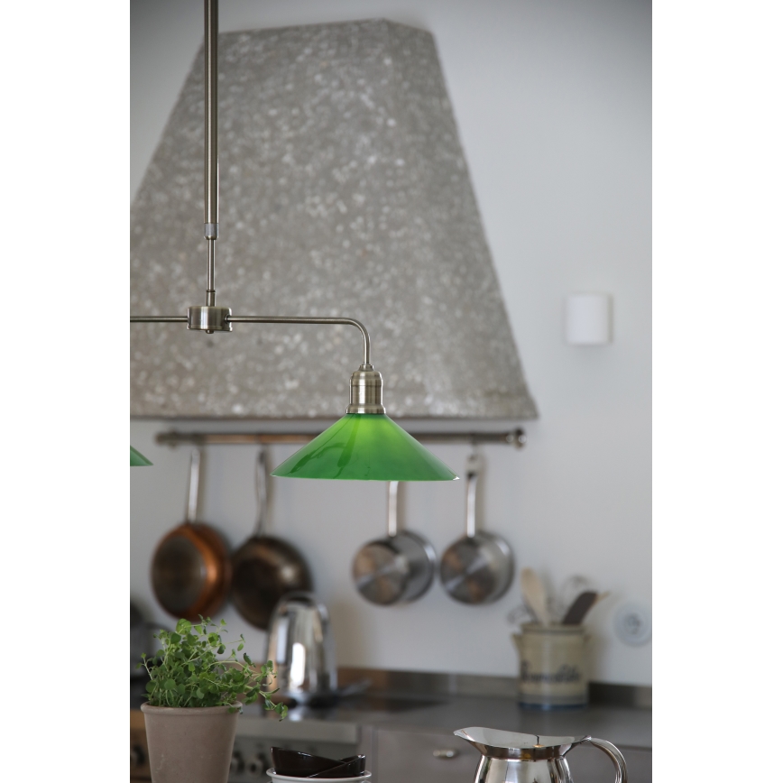 Markslöjd 109161 - Luster na šipci VELA 2xE27/60W/230V zelena/mesing