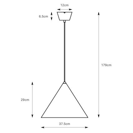 Markslöjd 109162 - Viseći luster na sajli TIP 1xE27/60W/230V, prečnik 37,5 cm, siva