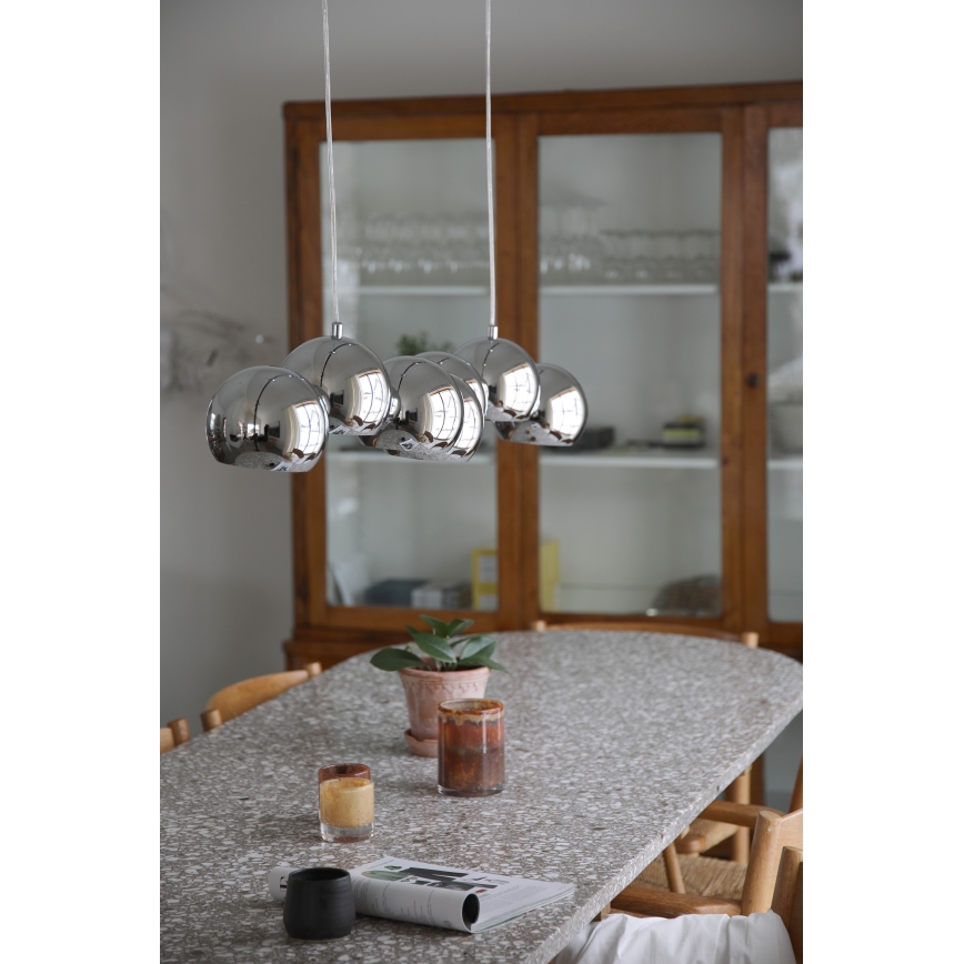 Markslöjd 109168 - Luster na sajli CUPOLO 7xE14/40W/230V sjajni hrom