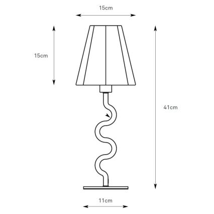 Markslöjd 109171 - Stona lampa VEYA 1xE14/40W/230V lan/crna