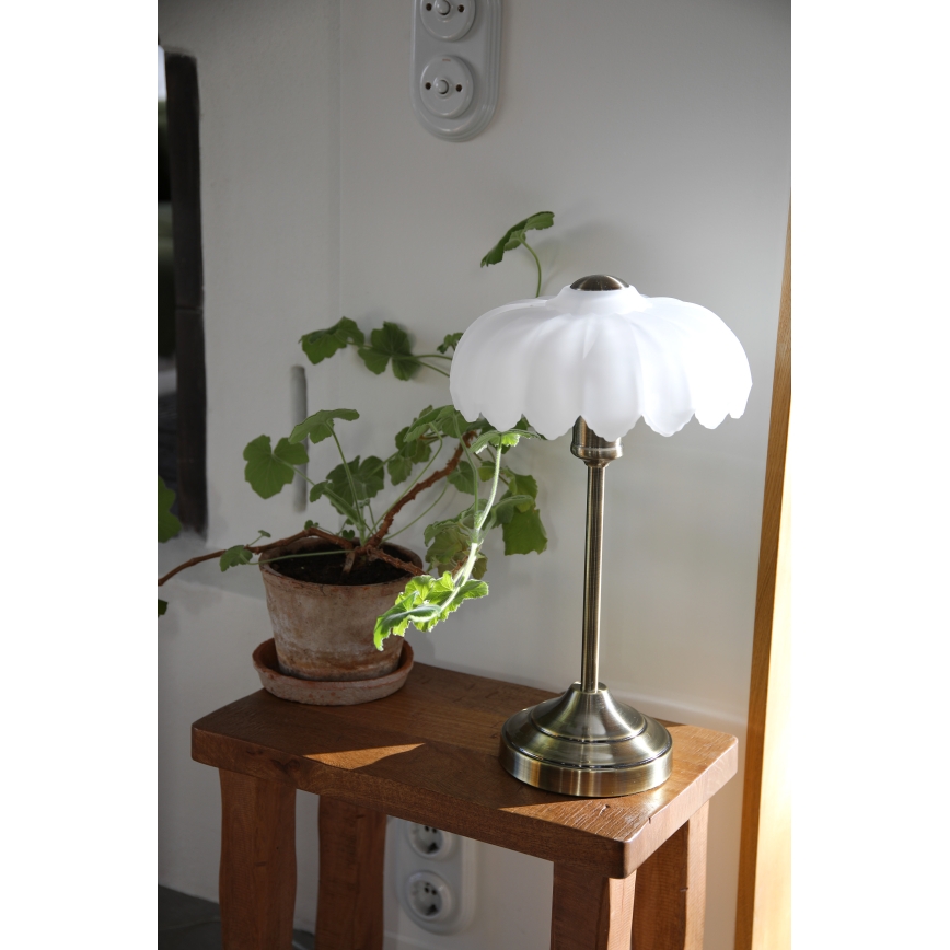 Markslöjd 109179 - Stona lampa KURAGE 1xE27/60W/230V mesing/bela