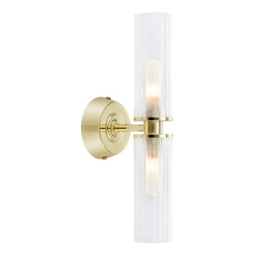 Markslöjd 109236 - Kupatilska zidna lampa RIMINI 2xG9/20W/230V IP44 mesing