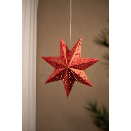 Markslöjd 700122 - Božićna dekoracija SATURNUS 1xE14/25W/230V, prečnik 45 cm, crvena