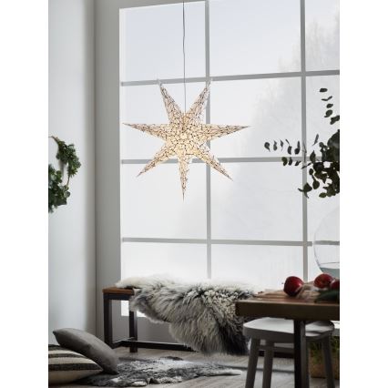 Markslöjd 704876 - Božićna dekoracija KARLA 1xE14/25W/230V bela 75 cm