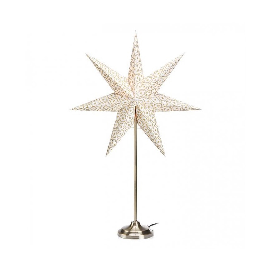 Markslöjd 705310 - Božićna dekoracija BAROQUE 1xE14/25W/230V 65 cm bela/mat hrom