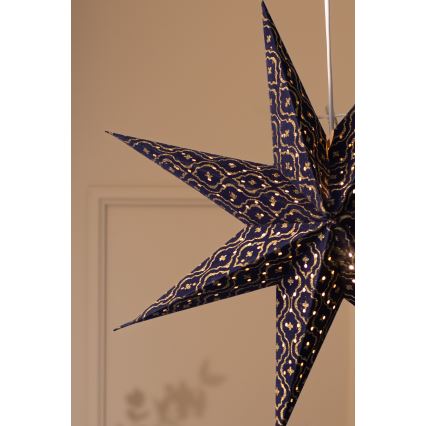Markslöjd 705317 - Božićna dekoracija BAROQUE 1xE14/25W/230V Ø 75 cm plava