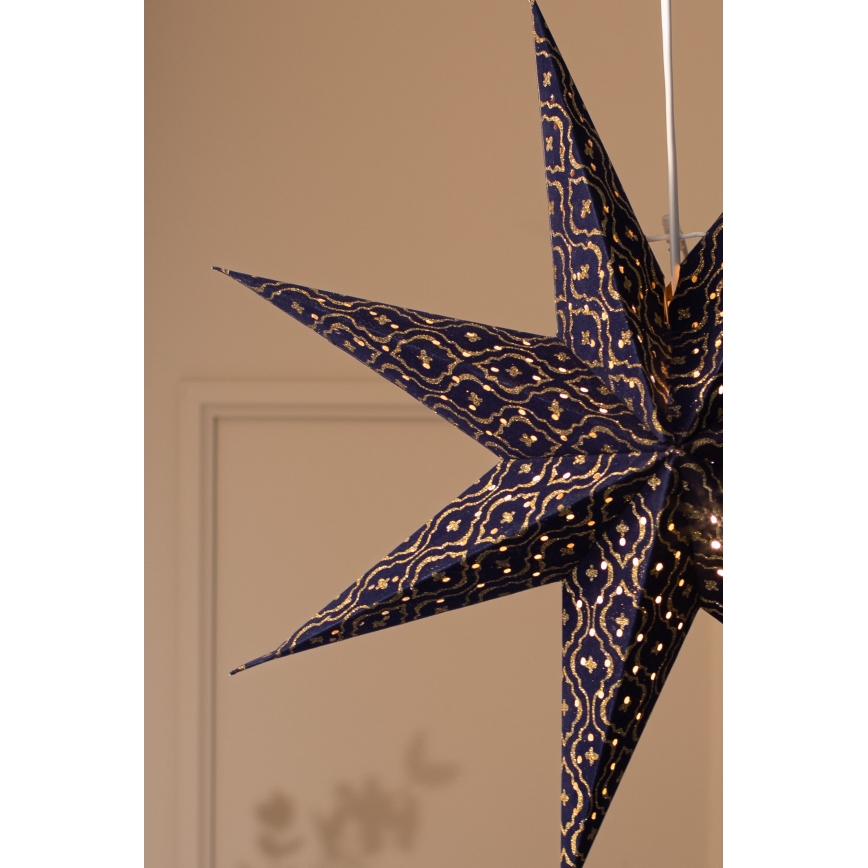 Markslöjd 705317 - Božićna dekoracija BAROQUE 1xE14/25W/230V Ø 75 cm plava