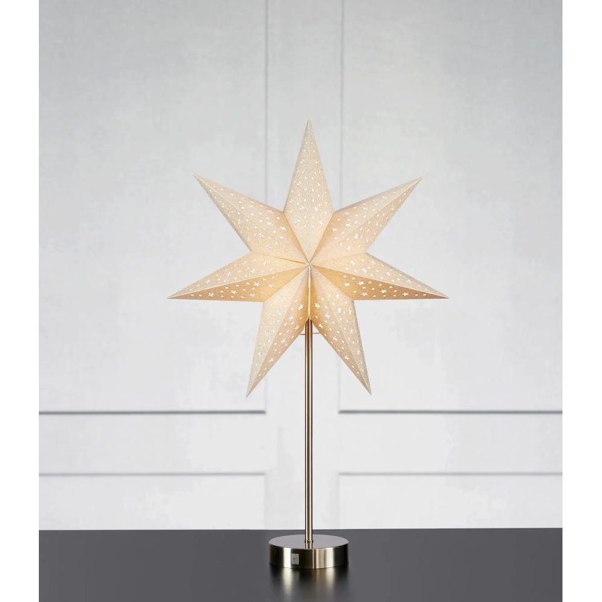 Markslöjd 706053 - LED Božićna dekoracija MATHILDA LED/0,2W/3xAA 68 cm bež/matni hrom