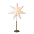 Markslöjd 706214 - Božićna dekoracija SPERANZA 1xE14/6W/230V, prečnik 45 cm, od borovine/krem