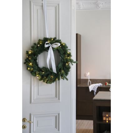 Markslöjd 706541 - LED spoljašnji božićni venac VINTRA LED/3W/3xAA prečnik 60 cm IP44 topla bela