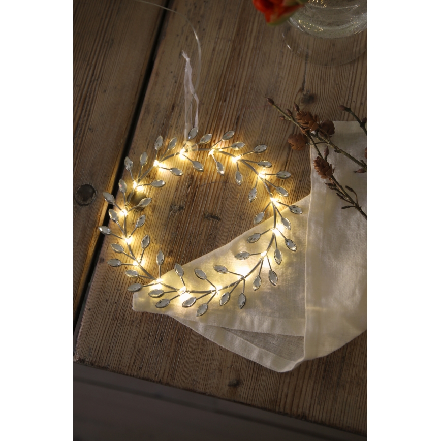 Markslöjd 706557 - LED Božićna dekoracija ARIA LED/3,12W/2xAA srebrna