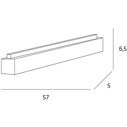 MAXLIGHT C0124 - LED plafonsko svetlo LINEAR LED/18W/230V 57 cm belo