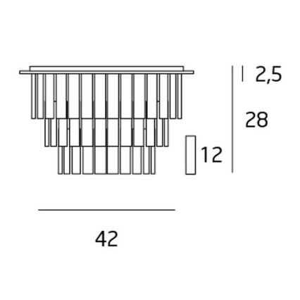 MAXLIGHT C0136 - Plafonsko svetlo MONACO, 9xG9/40W/230V, prečnik 42 cm, sjajni hrom