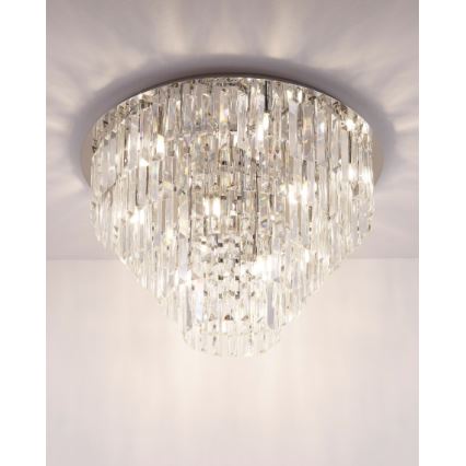 MAXLIGHT C0137 - Plafonska svetiljka MONACO 15xG9/40W/230V prečnika 60 cm sjajni hrom