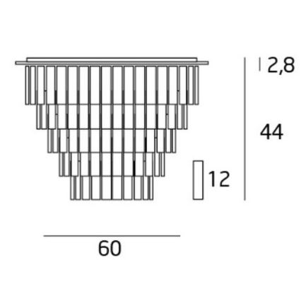MAXLIGHT C0137 - Plafonska svetiljka MONACO 15xG9/40W/230V prečnika 60 cm sjajni hrom