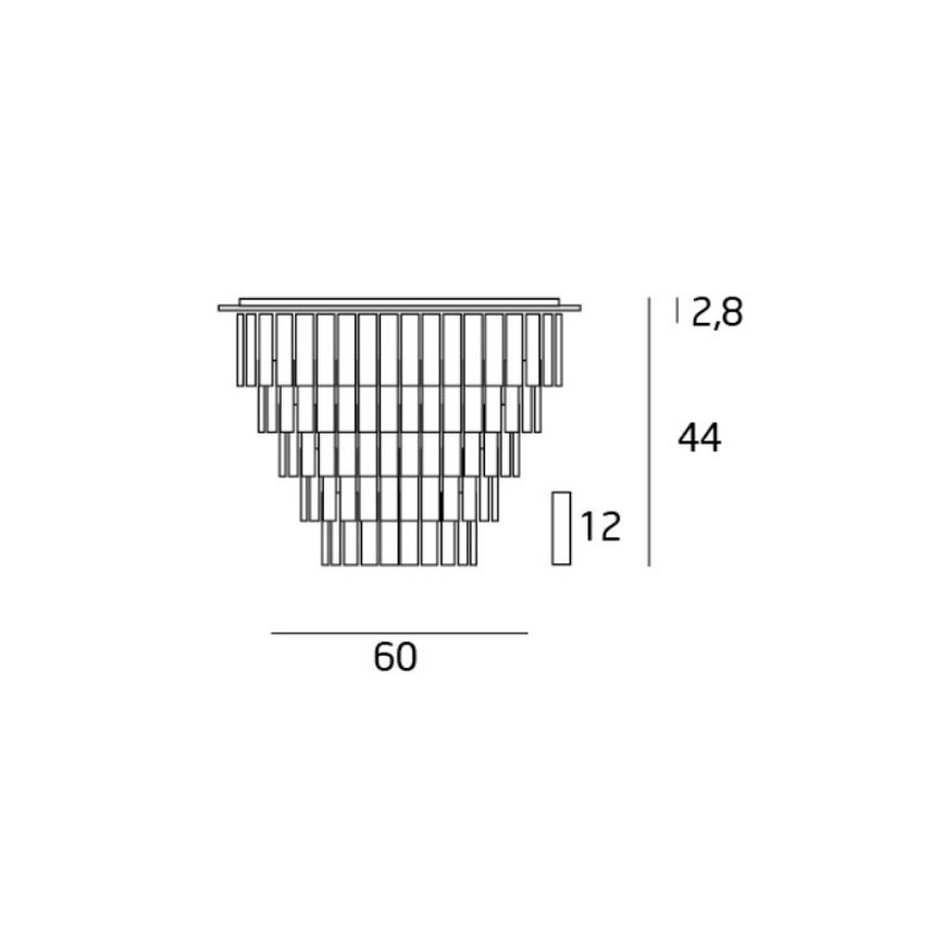 MAXLIGHT C0137 - Plafonska svetiljka MONACO 15xG9/40W/230V prečnika 60 cm sjajni hrom