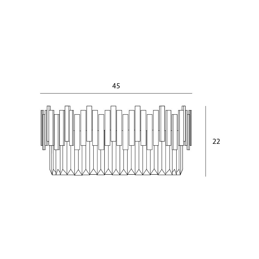 MAXLIGHT C0165 - Plafonsko svetlo TREND 8xE14/40W/230V prečnik 45 cm zlatno