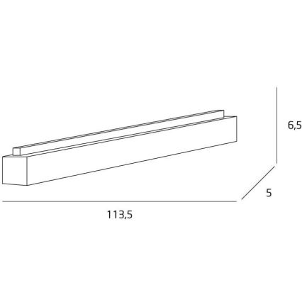 MAXLIGHT C0175 - LED stropno svetlo LINEAR LED/36W/230V 113,5 cm, u crnoj boji