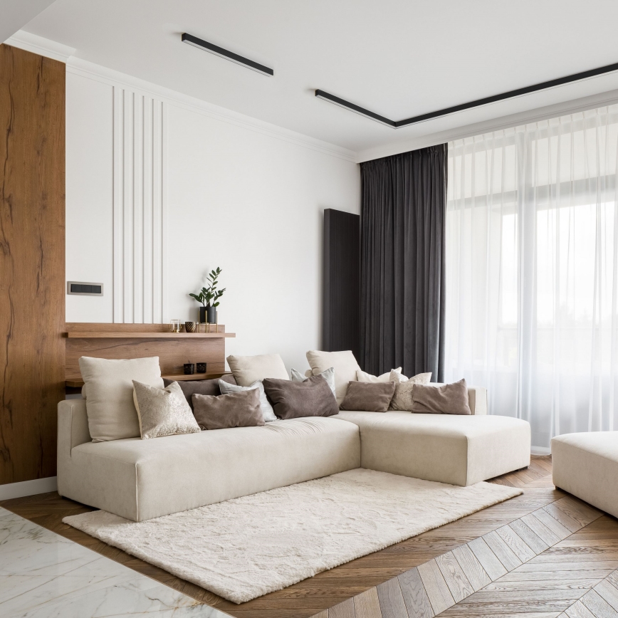 MAXLIGHT C0190D - LED prigušiva plafonska svetiljka LINEAR LED/18W/230V 57 cm crna