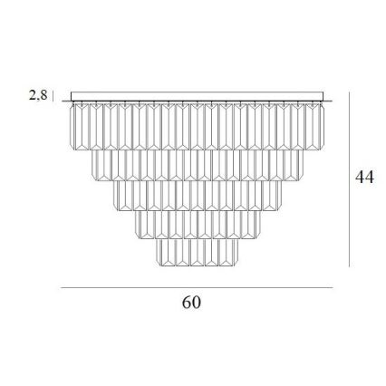MAXLIGHT C0206 - Plafonska lampa MONACO 15x G9/40W/230V prečnik 60 cm zlatna