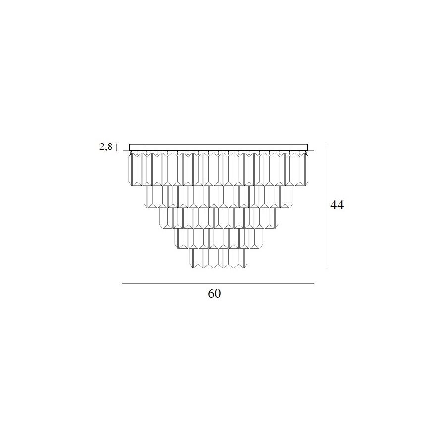 MAXLIGHT C0206 - Plafonska lampa MONACO 15x G9/40W/230V prečnik 60 cm zlatna