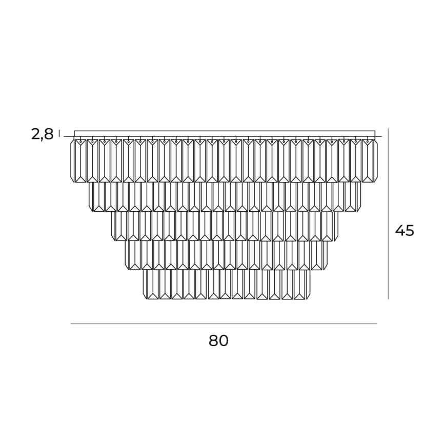 MAXLIGHT C0224 - Plafonska lampa MONACO 16x G9/40W/230V, prečnik 80 cm, zlatna