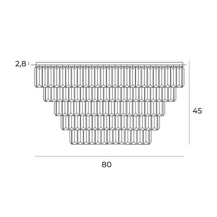MAXLIGHT C0225 - Stropna svetiljka MONACO 16xG9/40W/230V prečnik 80 cm sjajni hrom