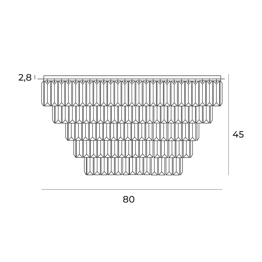 MAXLIGHT C0225 - Stropna svetiljka MONACO 16xG9/40W/230V prečnik 80 cm sjajni hrom