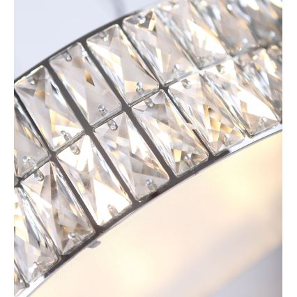 MAXLIGHT P0236 - Luster na sajli DIAMANTE 5xG9/42W/230V prečnik 38 cm polirani hrom