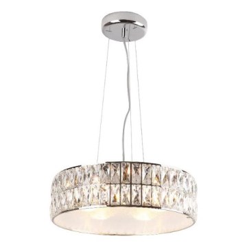 MAXLIGHT P0238 - Luster na sajli DIAMANTE 6xG9/42W/230V Ø 46 cm sjajni hrom