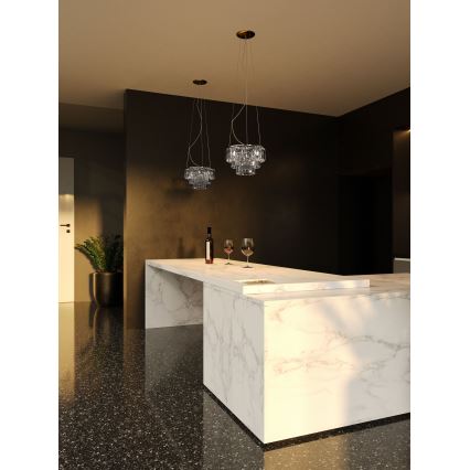 MAXLIGHT P0259 - Luster na sajli MONACO 9xG9/40W/230V, prečnik 42 cm, sjajni hrom