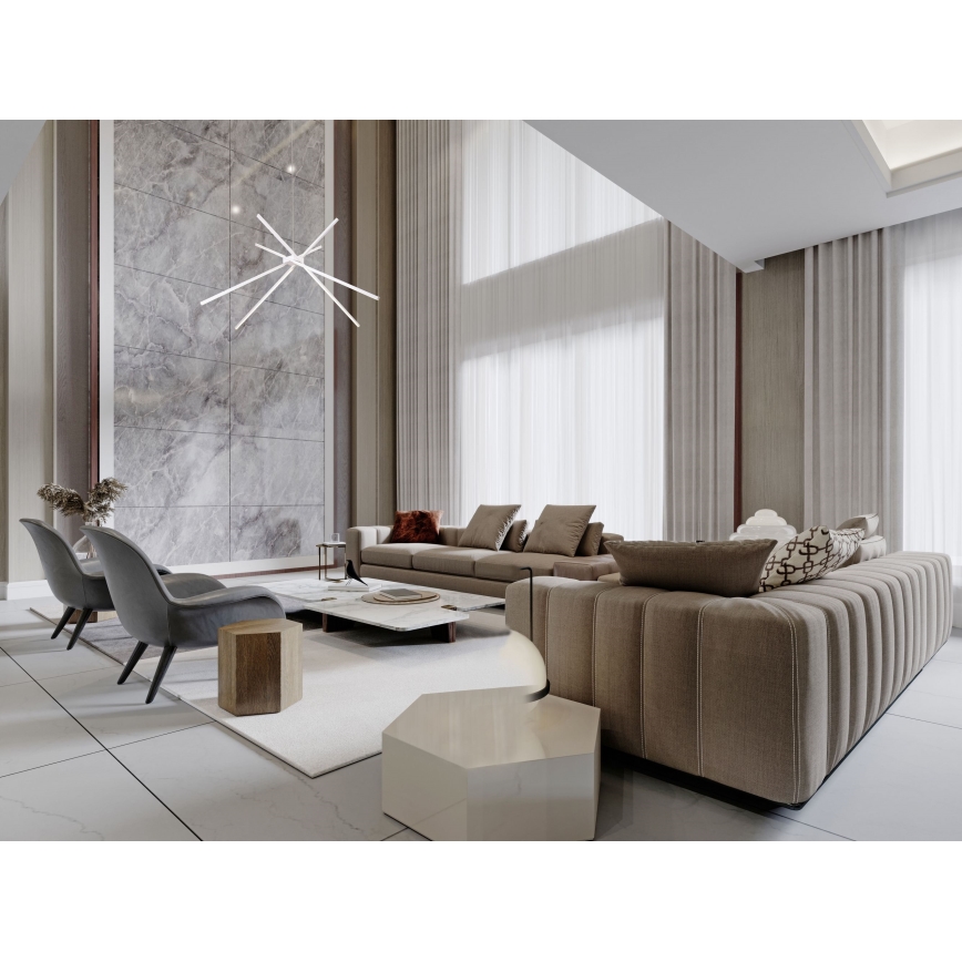 MAXLIGHT P0270 - LED luster na sajli SPIDER LED/33W/230V beo