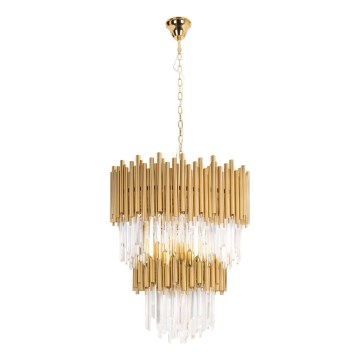 MAXLIGHT P0283 - Luster na lancu VOGUE 16xE14/40W/230V prečnik 60 cm zlatna