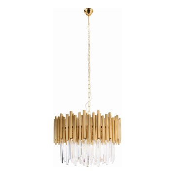 MAXLIGHT P0284 - Luster na lancu VOGUE 12xE14/40W/230V pr. 60 cm zlatna