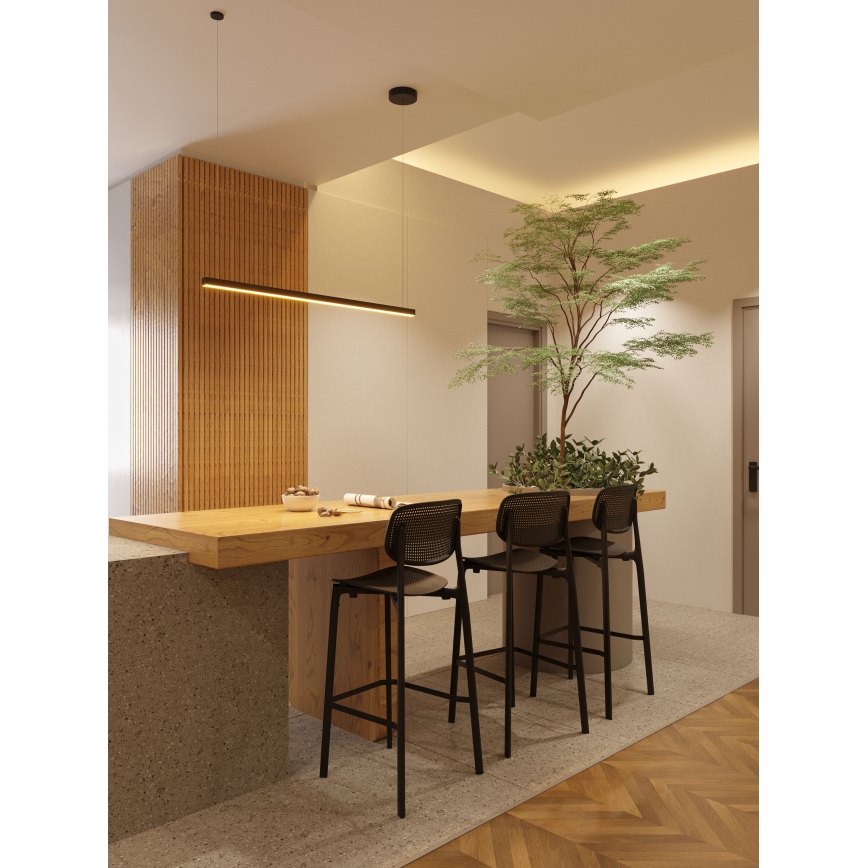 MAXLIGHT P0310 - LED luster na sajli TRIO LED/12W/230V crna