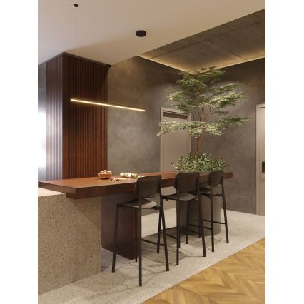 MAXLIGHT P0310 - LED luster na sajli TRIO LED/12W/230V crna