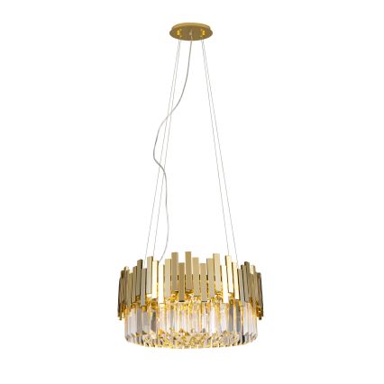 MAXLIGHT P0368 - Luster na sajli TREND 8xE14/40W/230V, prečnik 45 cm, zlatna