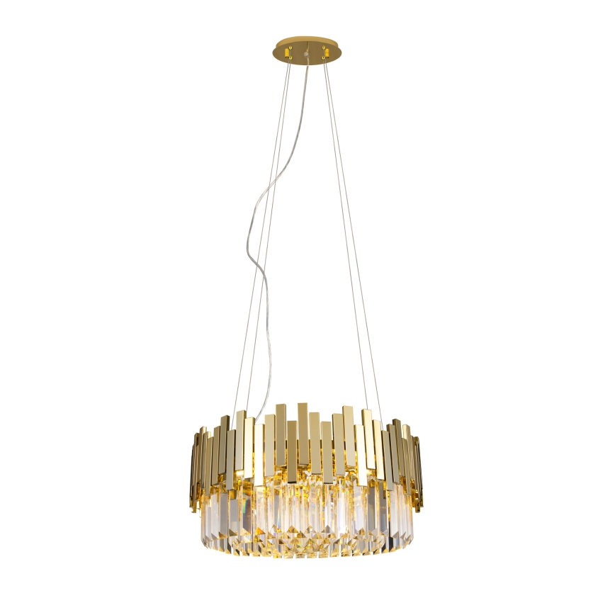 MAXLIGHT P0368 - Luster na sajli TREND 8xE14/40W/230V, prečnik 45 cm, zlatna