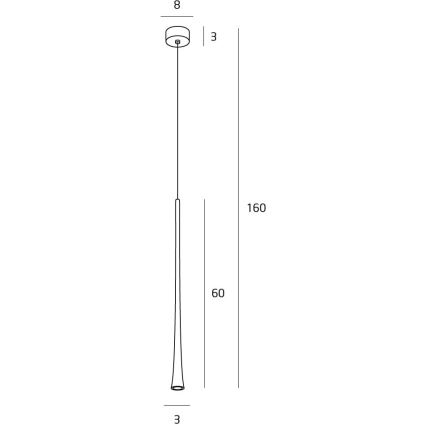 MAXLIGHT P0373 - LED luster na sajli COFFEE LED/7W/230V prečnik 3 cm crna