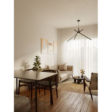 MAXLIGHT P0412 - LED luster na sajli SPIDER LED/33W/230V crna