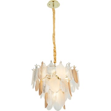 MAXLIGHT P0417 - Luster na lancu ARWENA 7xE14/40W/230V prečnik 50 cm zlatna