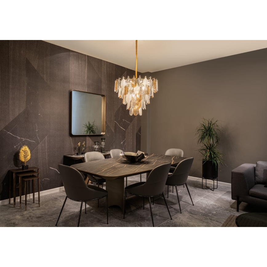 MAXLIGHT P0417 - Luster na lancu ARWENA 7xE14/40W/230V prečnik 50 cm zlatna