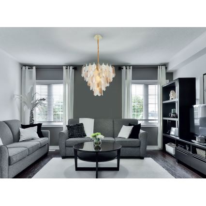 MAXLIGHT P0417 - Luster na lancu ARWENA 7xE14/40W/230V prečnik 50 cm zlatna