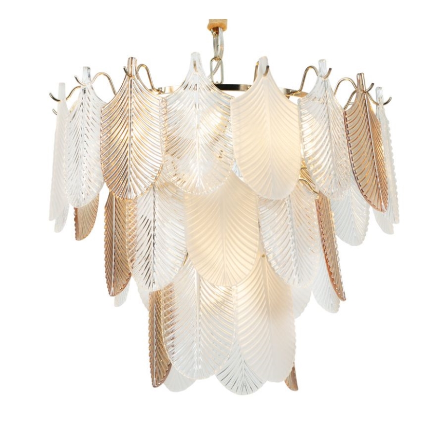 MAXLIGHT P0417 - Luster na lancu ARWENA 7xE14/40W/230V prečnik 50 cm zlatna