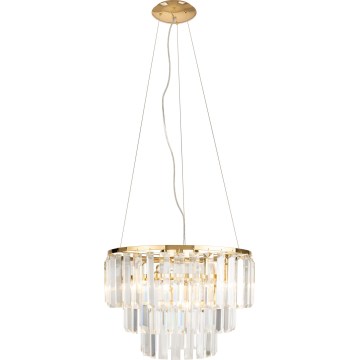 MAXLIGHT P0423 - Luster na sajli MONACO 9xG9/40W/230V prečnik 42 cm zlatna