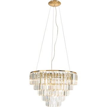 MAXLIGHT P0424 - Luster na sajli MONACO, 15 × G9, maks. 40 W, 230 V, prečnik 60 cm, zlatna