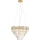 MAXLIGHT P0424 - Luster na sajli MONACO, 15 × G9, maks. 40 W, 230 V, prečnik 60 cm, zlatna
