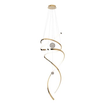 MAXLIGHT P0427D - LED prigušiva luster na sajli RITZ LED/100W/230V, prečnik 60 cm, CRI 90, zlatna