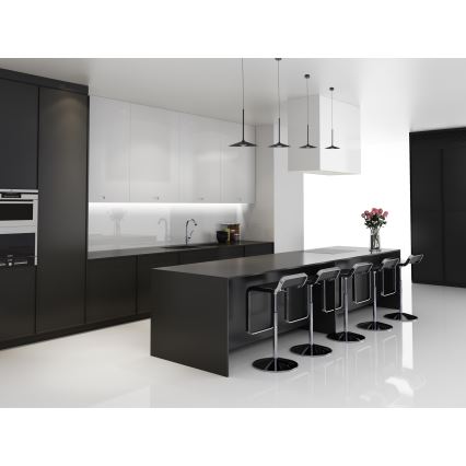 MAXLIGHT P0456 - LED luster na sajli HANA LED/6W/230V Ø 17,5 cm crna