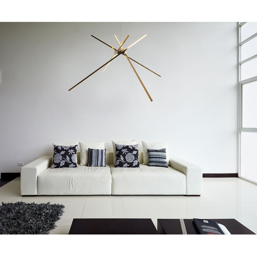 MAXLIGHT P0457 - LED luster na sajli SPIDER LED/33W/230V zlatna